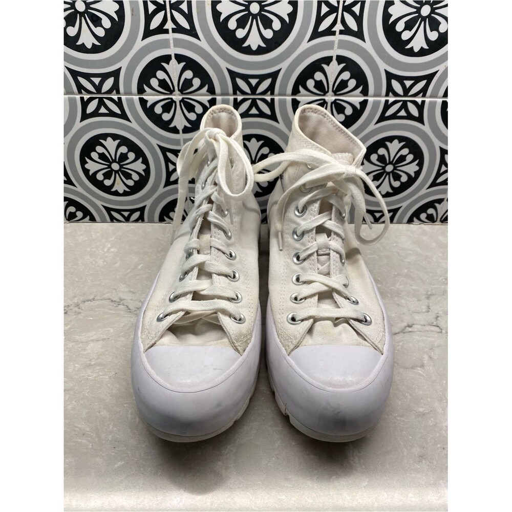 Converse Chuck Taylor All Star Lugged High Top White Platform Sneakers